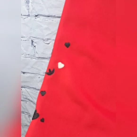 NWOT adidas Womens Track Jacket Valentine's Edition Hearts Red White size Medium - Picture 9 of 16